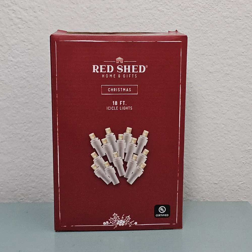 Red Shed 18 ft. 200-Light Indoor/Outdoor UL Icicle String Lights, Warm White